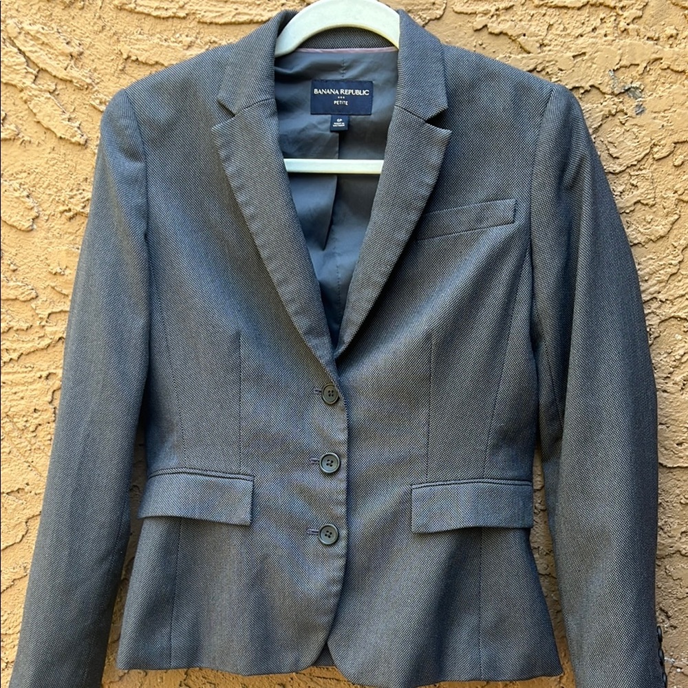 2/$30 Banana Republic Gray Blazer Structured Suit Jacket